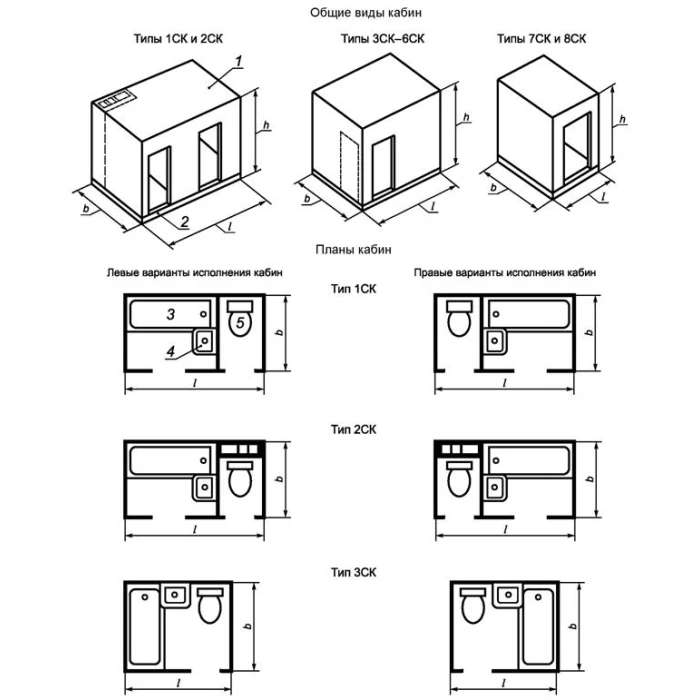Кабина санитарно-техническая 2СК 27